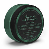 黒と緑の化粧品の瓶ラベルw成分 ラウンドシール