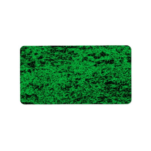 黒と緑の大理石のアドレスステッカー ラベル (正面)