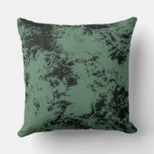 黒と緑の大理石テクスチャパターン クッション (裏面)