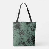 黒と緑の大理石テクスチャパターン トートバッグ (裏面)