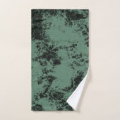 黒と緑の大理石テクスチャパターン バスタオルセット (ハンドタオル)