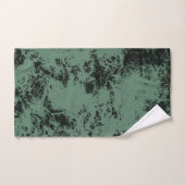 黒と緑の大理石テクスチャパターン バスタオルセット (ハンドタオル)