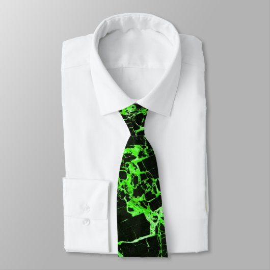 黒と緑の大理石 ネクタイ (タイ)