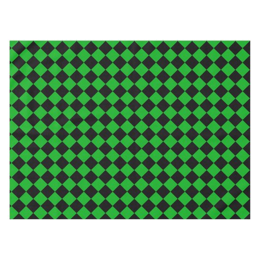 黒と緑の市松模様にテーブルクロス テーブルクロス (正面(横))