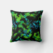 黒と緑の抽象芸術 クッション (裏面)