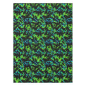 黒と緑の抽象芸術 テーブルクロス (正面)