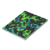 黒と緑の抽象芸術 ノートパッド (回転)