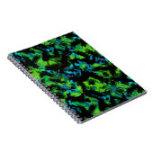 黒と緑の抽象芸術 ノートブック (右側)