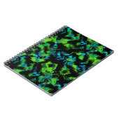 黒と緑の抽象芸術 ノートブック (左側)