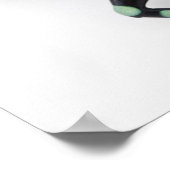 黒と緑の毒ダーツカエル ポスター (角)