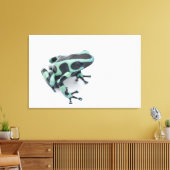 黒と緑の毒ダーツカエル（樹状突起） キャンバスプリント (インサイチュ (リビング))
