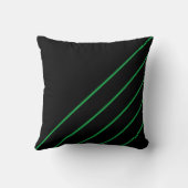 黒と緑の線 クッション (裏面)