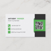 黒と緑の線 名刺 (裏面)