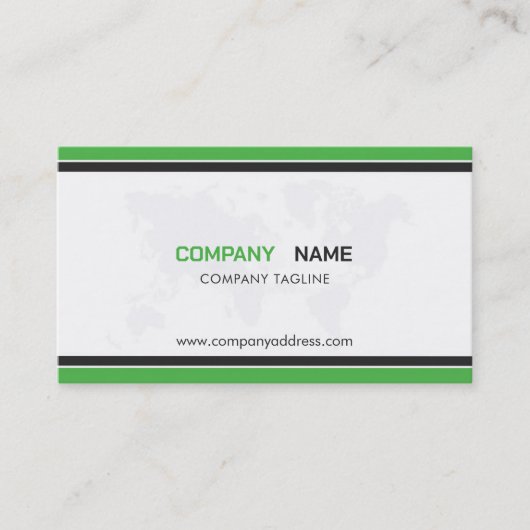 黒と緑の線 名刺 (正面)