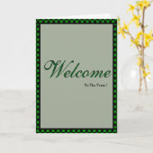 黒と緑の縁どチームへようこそ カード (黄色い花)