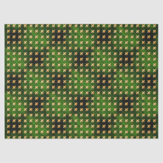 黒と緑の背景(金ゴールド（紋章の）フラ・ダ・リ) 薄葉紙 (正面)