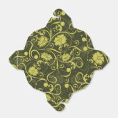 黒と緑の自然図解入りの、写真付きのフローラルパターン フェイバーボックス (折り畳みなし)