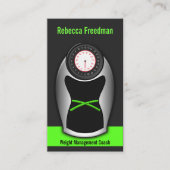 黒と緑の重量損失コーチバスルームはかりで測 名刺 (正面)