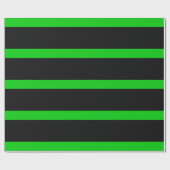 黒と緑の鉛筆のストライプ ラッピングペーパー (フラット)