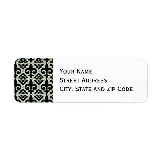 黒と緑の（紋章の）フラ・ダ・リ ラベル (正面)