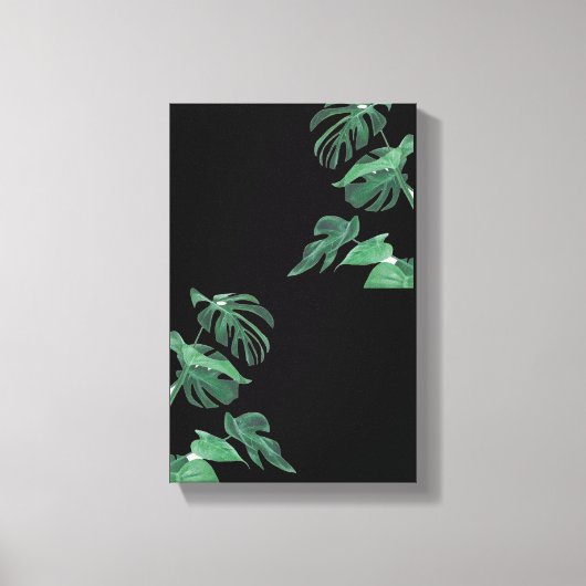 黒と緑 キャンバスプリント (正面)