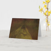 黒と美しい馬 カード (黄色い花)