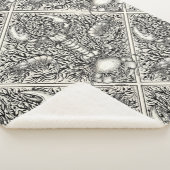 黒と自然の白の甲殻類 シェルパブランケット (3/4)