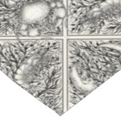 黒と自然の白の甲殻類 テーブルクロス (アングル)