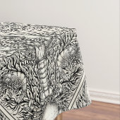 黒と自然の白の甲殻類 テーブルクロス (インサイチュ)