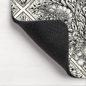 黒と自然の白の甲殻類 マウスパッド (コーナー)