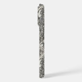 黒と自然の白の甲殻類 iPhoneケース (左側面)