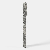 黒と自然の白の甲殻類 iPhoneケース (右側面)