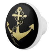 黒と航海の金ゴールド帆船セーラーヨット セラミックノブ (右)