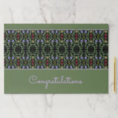 黒と色あせた緑の紙ランチョンマット ペーパーパッド (インサイチュ)