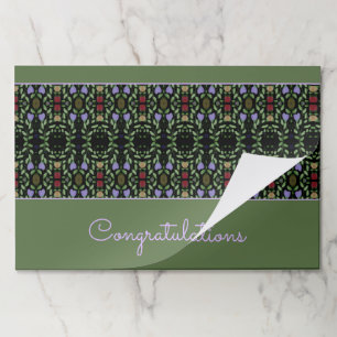 黒と色あせた緑の紙ランチョンマット ペーパーパッド