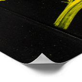 黒と色数々ののグラフィティ・アート ポスター (角)