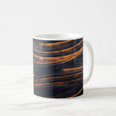 黒と茶のらせん階段 コーヒーマグカップ (正面右)