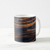 黒と茶のらせん階段 コーヒーマグカップ (正面右)