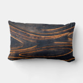 黒と茶のらせん階段 ランバークッション (裏面)