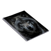 黒と茶色のオオカミ絵画の ノートブック (右側)