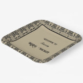 黒と茶色のギリシャ Mediterranean シャワー ペーパープレート (傾斜あり)