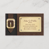 黒と茶色のサドルバッグ 名刺 (正面)