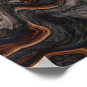 黒と茶色のデジタル注絵画流アート ポスター (角)