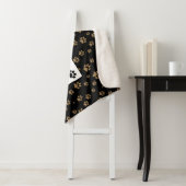 黒と茶色のポーズドッグパーソナライズされたキャットペット シェルパブランケット (インサイチュ)