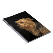 黒と茶色のヨークシャーテリア離れのプロファイル ノートブック (右側)