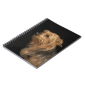 黒と茶色のヨークシャーテリア離れのプロファイル ノートブック (左側)