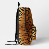 黒と茶色の動物の野生ストライプの虎プリント プリントバックパック (左)