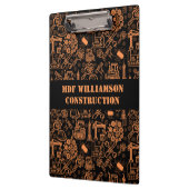 黒と茶色の建築設計図エンジニア クリップボード (左)