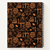 黒と茶色の建築設計図エンジニア ノートブック (裏面)