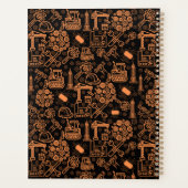 黒と茶色の建築設計図エンジニア プランナー手帳 (裏面)